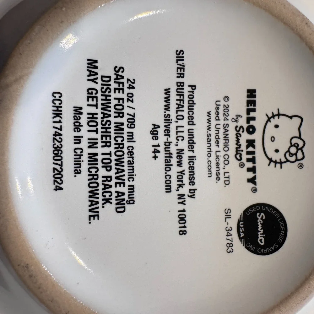 Sanrio Hello Kitty Ramen Pho Bowl 24 oz Ceramic Fall‎ Theme Pumpkin No Spoon
